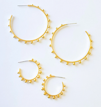 Load image into Gallery viewer, Studded Hoops