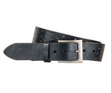 Load image into Gallery viewer, Perforata Curved Handmade Leather Belt
