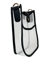 Load image into Gallery viewer, Brenna Clear Phone Messenger Bag in Black