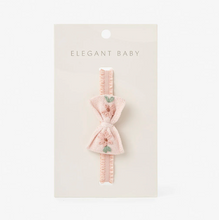 Load image into Gallery viewer, Pink Embroidered Bow Headband