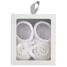 Load image into Gallery viewer, White Crochet Booties