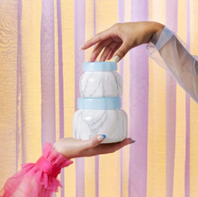 Load image into Gallery viewer, Blue Jean 8oz Modern Marble Candle