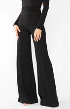 Load image into Gallery viewer, Black Ponte Knit Wide Leg Pant
