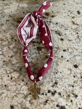 Load image into Gallery viewer, Long Tail Cross on Scarf Necklace
