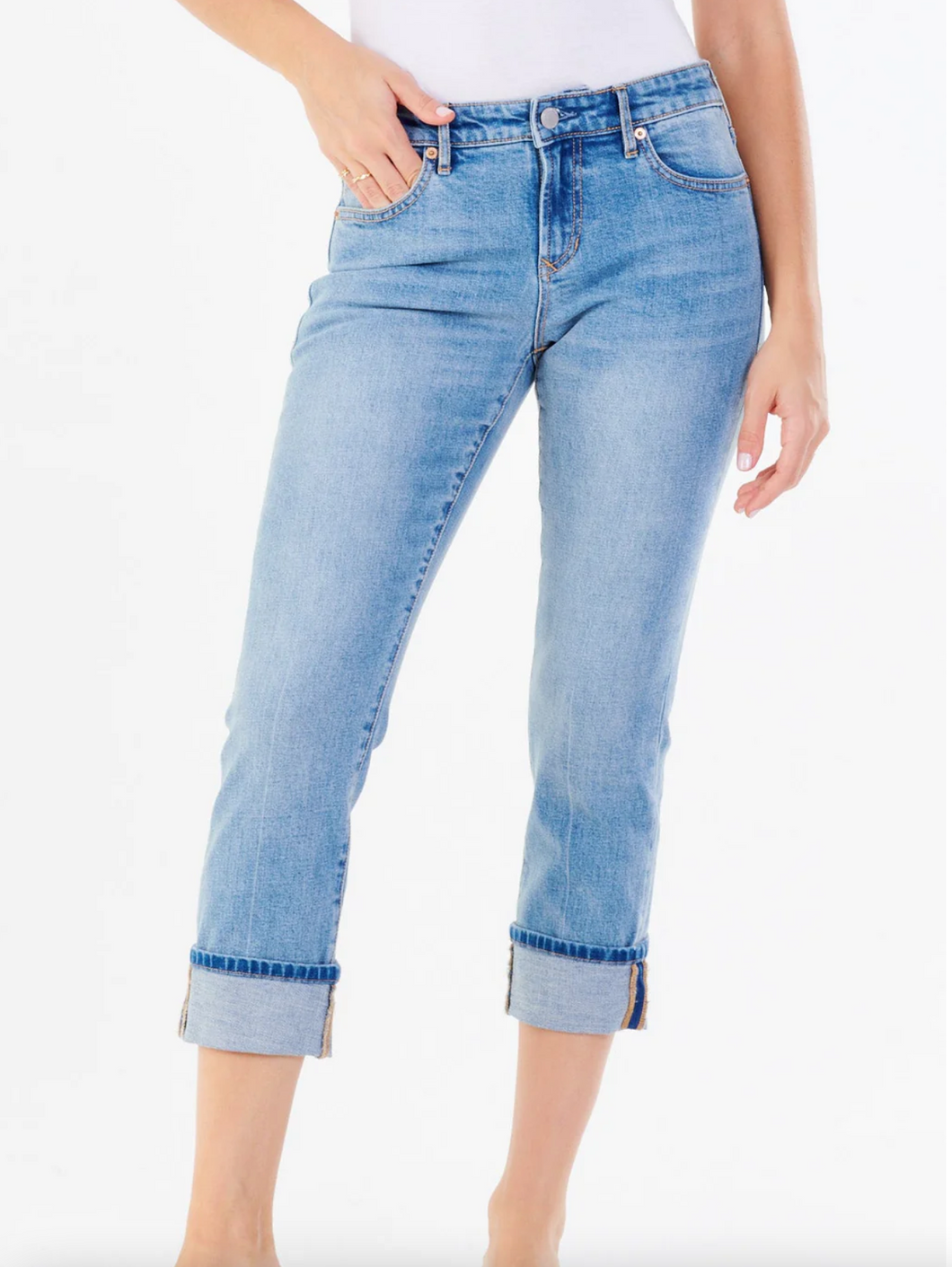 Blaire High Rise Cuffed Jeans  in Daylight