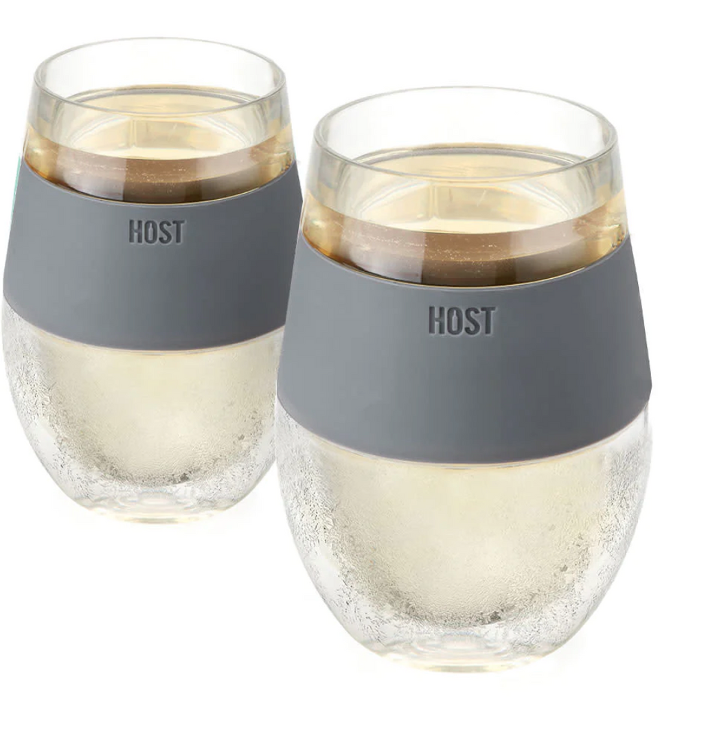 Wine Cooling Cups In Grey, Set Of 2