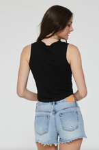 Load image into Gallery viewer, Baby Cleo Cropped Rib Tank in Black
