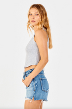 Load image into Gallery viewer, Baby Cleo Cropped Rib Tank in Grey
