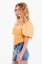 Load image into Gallery viewer, Peighton Puffed Sleeve Top in Creamsicle
