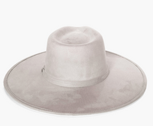 Load image into Gallery viewer, Fog Grey Fedora Wide Brimmed Hat
