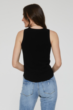 Load image into Gallery viewer, Cora Sleeveless Rib Tank in Black
