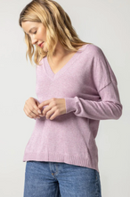 Load image into Gallery viewer, V-Neck Sweater in Lilac
