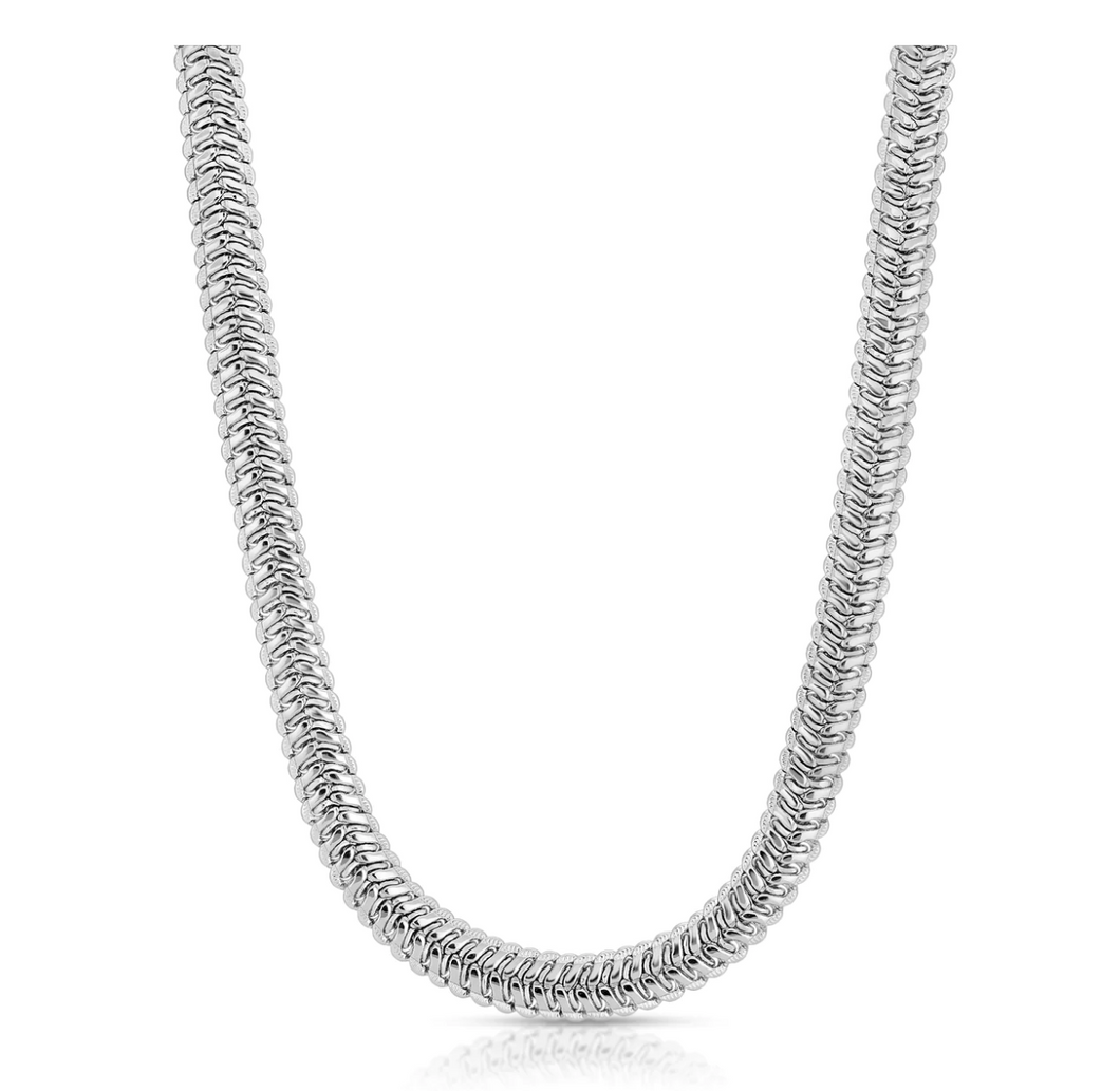 Cindy Thick Chain Necklace in Silver