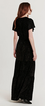 Load image into Gallery viewer, Reese Front Placket Dress in Black Lurex
