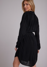 Load image into Gallery viewer, Flowy Belted Shirt Dress
