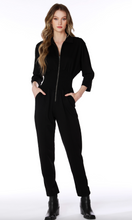 Load image into Gallery viewer, Smocked Waist Zip Front Jumpsuit
