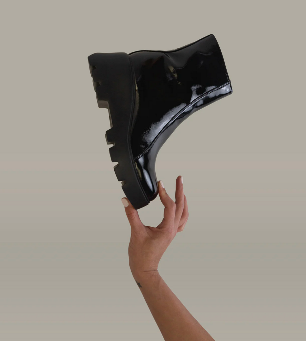 Xenus Platform Ankle Boots in Black