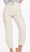 Load image into Gallery viewer, Penelope High Rise Cargo Pants in Pearl
