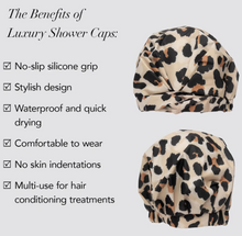 Load image into Gallery viewer, Luxury Shower Cap - Leopard
