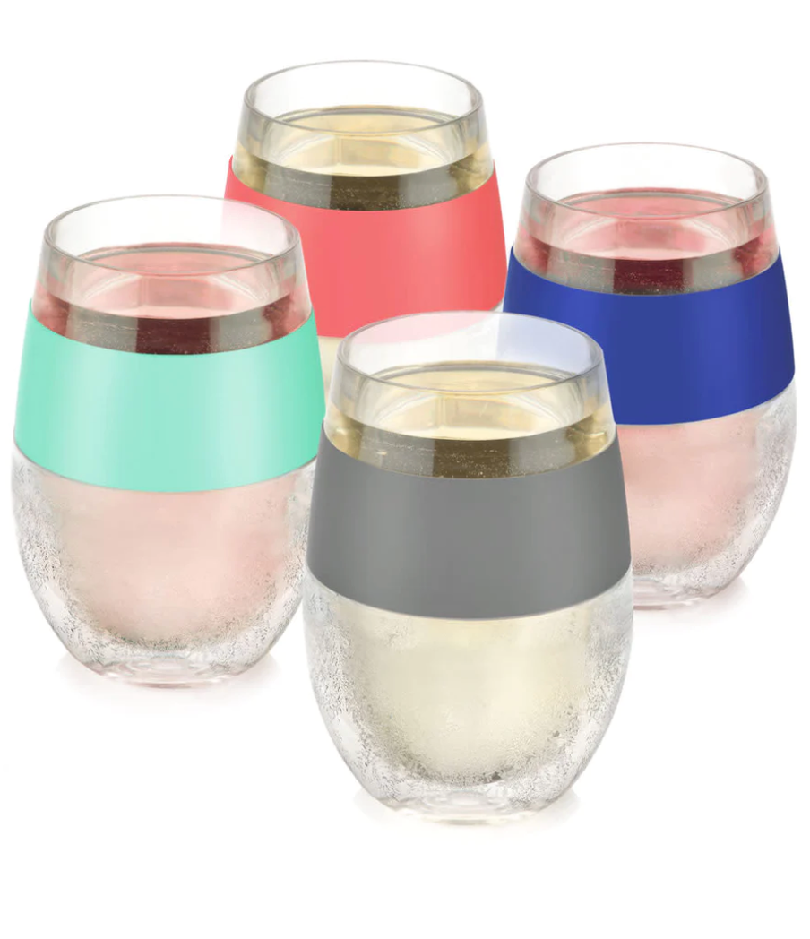 Wine Freeze Cooling Cup Set of 4 Multicolor Set