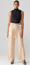 Load image into Gallery viewer, All Tied Up High Rise Cargo Pant Moonlight Beige
