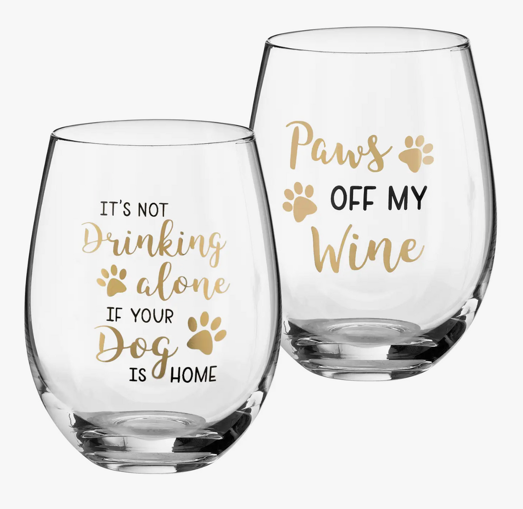Dog Lover Wine Glasses