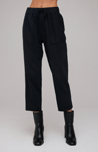 Load image into Gallery viewer, Utility Tie Waist Trouser in Black
