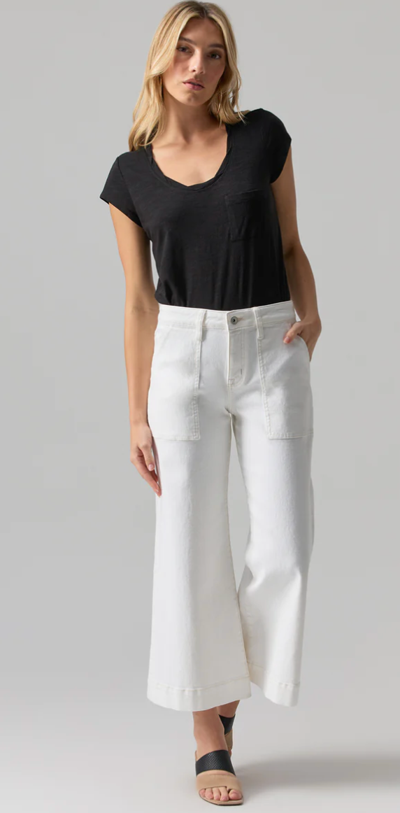 Culotte Crop-Chalk