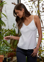 Load image into Gallery viewer, Frayed Edge Cami in White
