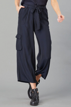 Load image into Gallery viewer, Belted D-Satin Cargo Pant
