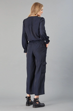 Load image into Gallery viewer, Belted D-Satin Cargo Pant
