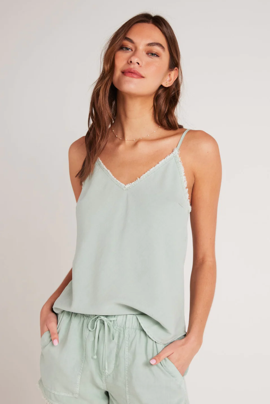 Frayed Cami in Oasis Green