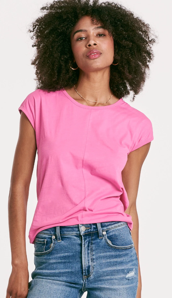 Lacey Jersey Top in Pink