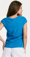 Load image into Gallery viewer, Lacey Jersey Top in Blue
