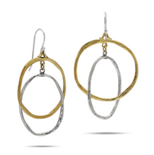 Load image into Gallery viewer, Come Together Earrings- Sterling Silver &amp; Brass
