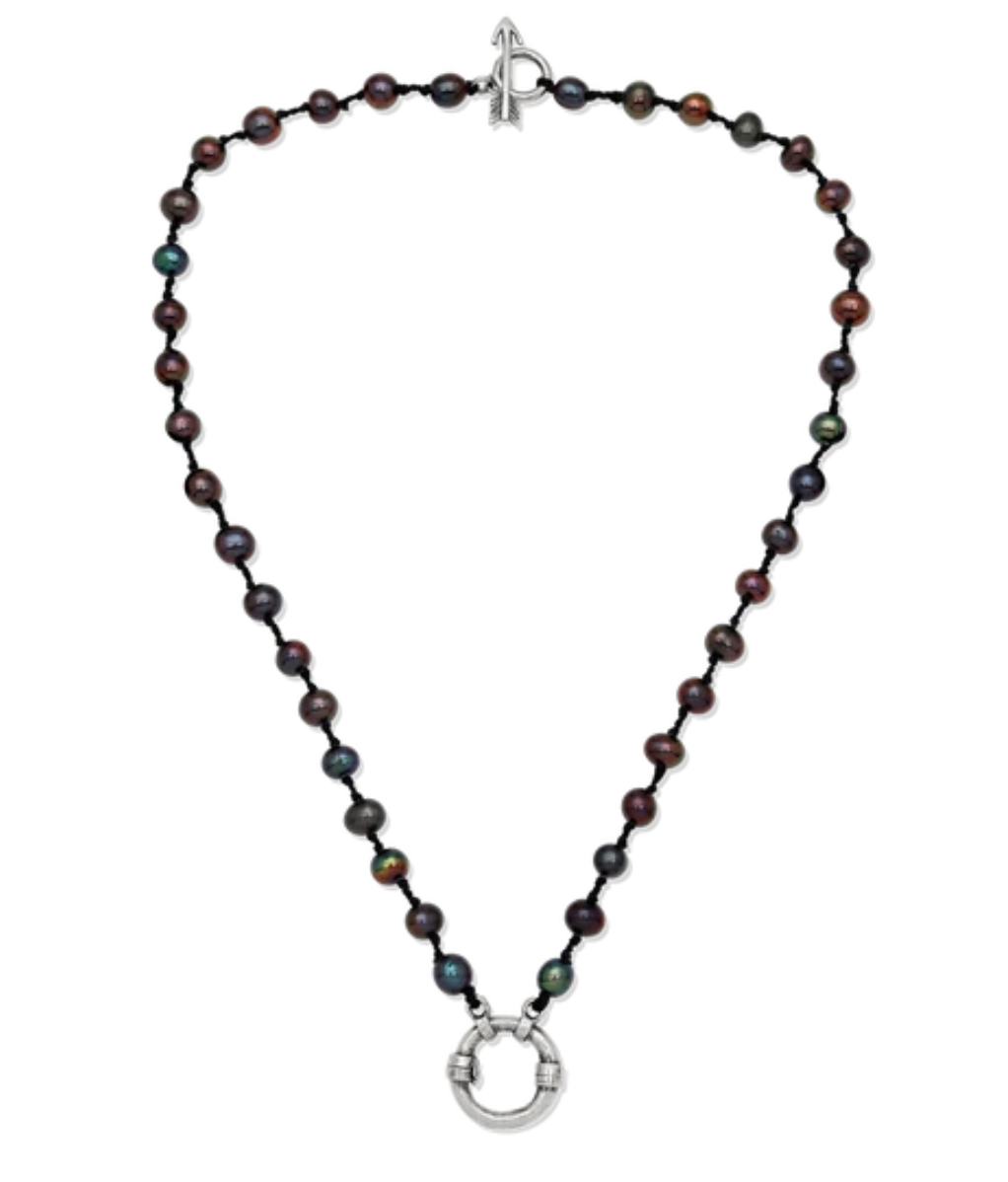 Boho Soul Necklace in Black Pearl