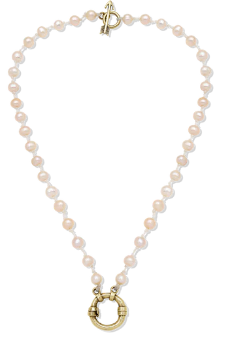 Boho Soul Necklace in Blush Pearl