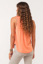 Load image into Gallery viewer, Paige Ruched Tank in Sweet Mandarin
