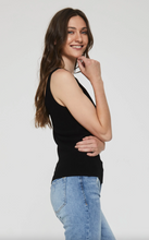 Load image into Gallery viewer, Noa V-Neck Sweater Tank in Black
