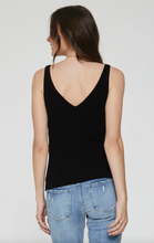 Load image into Gallery viewer, Noa V-Neck Sweater Tank in Black

