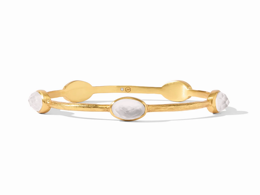 Ivy Stone Bangle- Clear Crystal