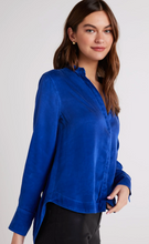 Load image into Gallery viewer, Mandarin Collar Button Down - Rich Cobalt
