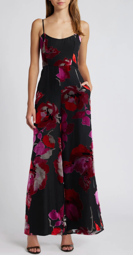 Sonnie Floral Velvet Jumpsuit