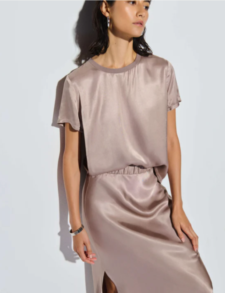 Marie Boxy Crop in Mushroom