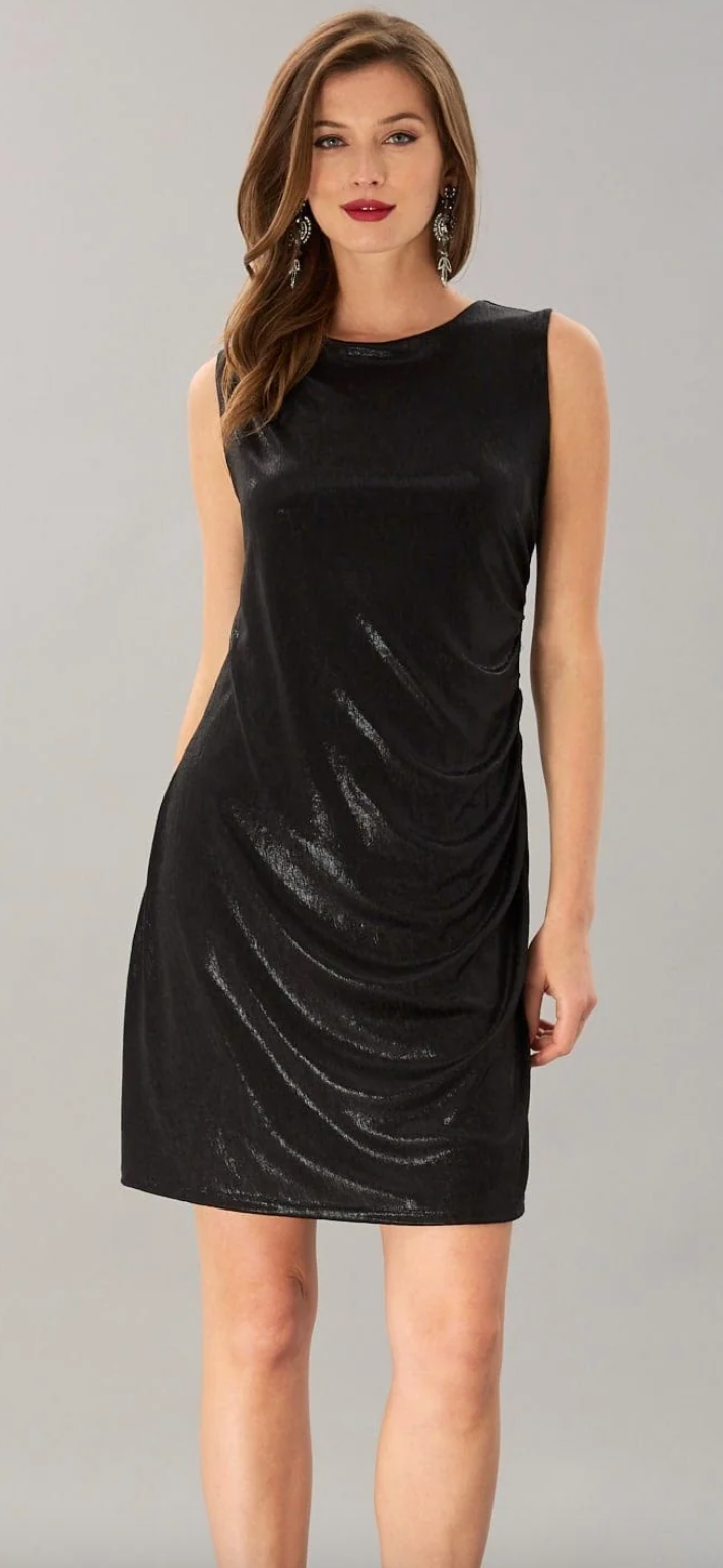 Metallic Jersey Fitted Dress