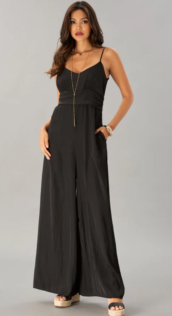 D-Satin Fitted Jumpsuit