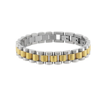 Load image into Gallery viewer, Two Tone Watch Band Bracelet
