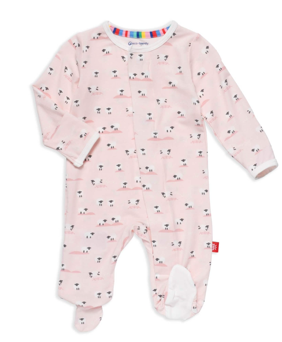 Baa Baa Baby Pink Magnetic Footie