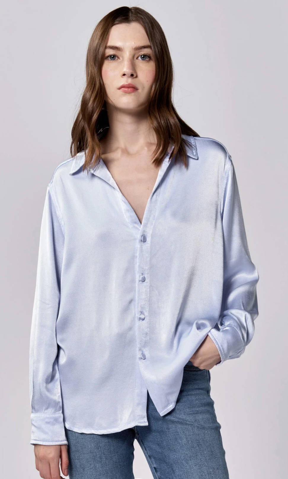 Galina Button Down in Skyway