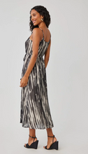 Load image into Gallery viewer, Midi Pleated Cami Dress - Brushed Stripe Print
